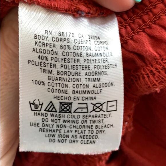 Anthropologie Meadow Rue Smocked Peplum top - Picture 4 of 6